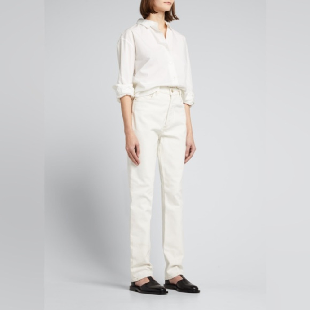 NWT Goldsign Lawler Dove White Comfort Stretch Ultra High Rise Jeans